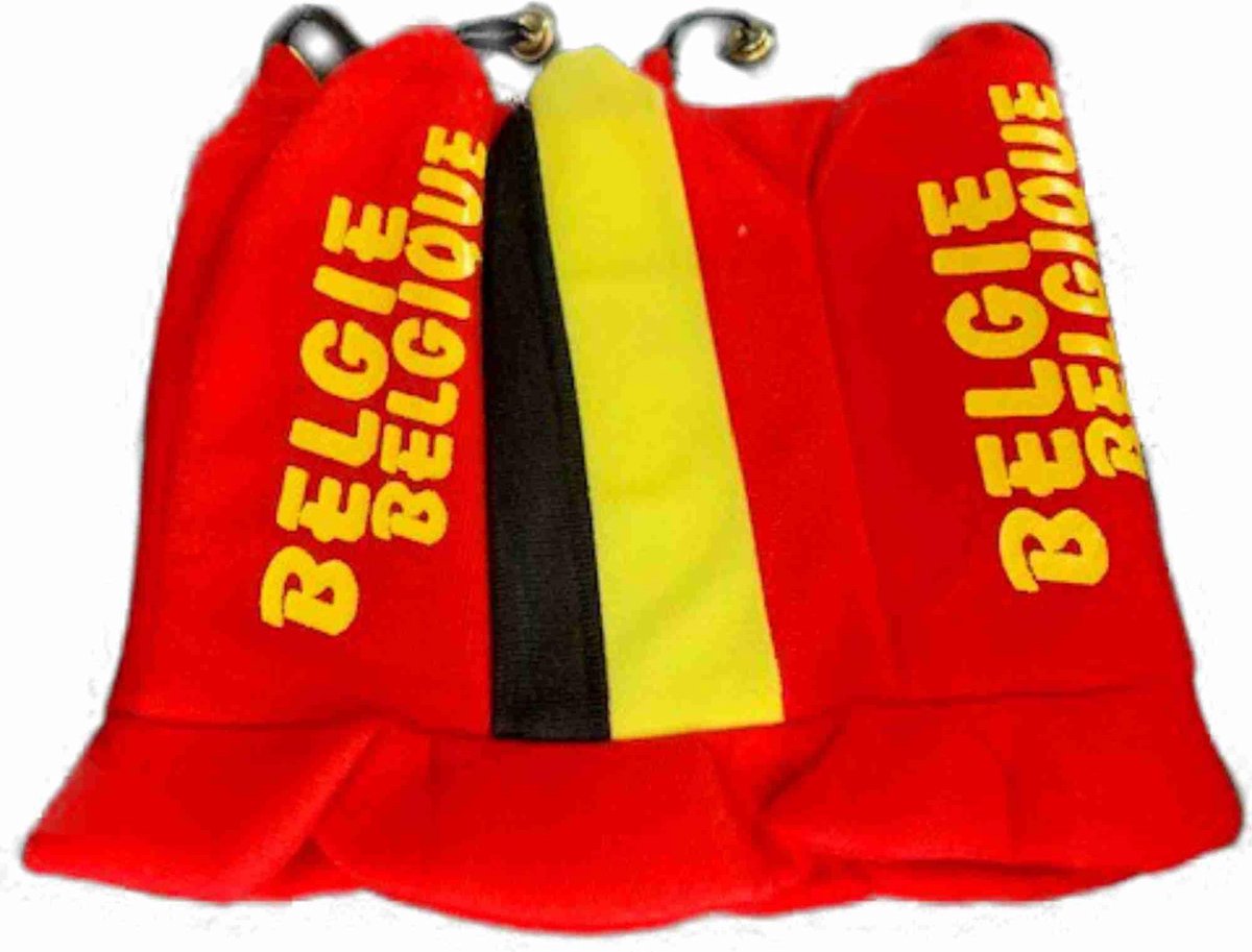 Belletjeshoed Belgie met Belgische vlag | EK Voetbal 2020 2021 | België belhoed | Rode Duivels supporter | Belgie souvenir | Belgium Belgique